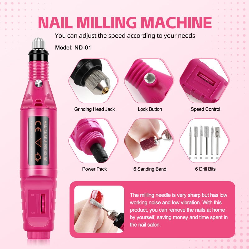COSCELIA Acrylic Nail Kit for Beginners with Everything Professional Nails Kit Acrylic Set with Drill and U V Light Glitter Powder Decorations Rhinstones DIY Gifts for Women - Image 2
