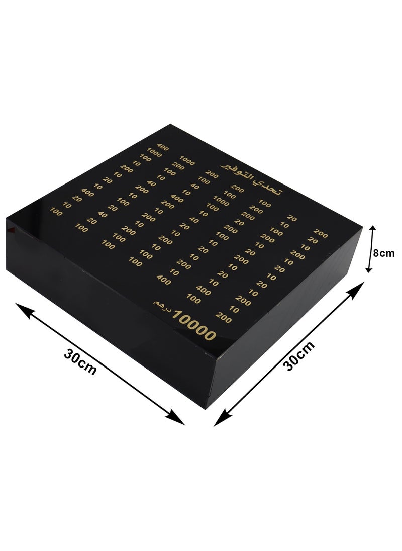 D'HOME Acrylic Money Box Black 30*8*30Cm (l*b*h) Big03  - Image 4