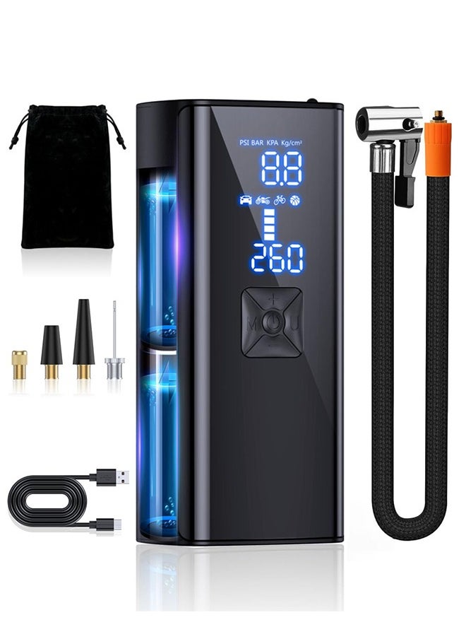 Tire Inflator Portable Air Compressor, 150PSI Portable Air Pump for Car Tires with 25000mAh Battery, 2X Faster Inflation Electric Air Pump with Digital Pressure Gauge for Car, Bike, Motorcycle, Ball - pzsku/Z6F4031A5DB6FE5C7C7A9Z/45/_/1699958016/f9b3ad95-3435-4237-bf53-692ad05334ac