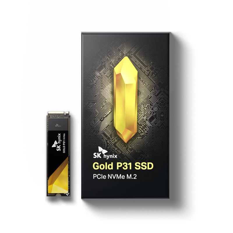 SK hynix Gold P31 1TB PCIe NVMe Gen3 M.2 2280 Internal SSD, Up to 3500MB/S, Compact M.2 SSD Form Factor SSD, Internal Solid State Drive with 128-Layer NAND Flash - Image 1