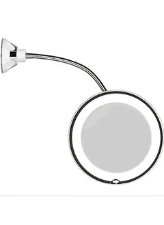 ORiTi 10x Magnifying LED Lighted Makeup Mirror 360 Degree Rotating Arm And Powerful Locking Suction Cup  - Image 4