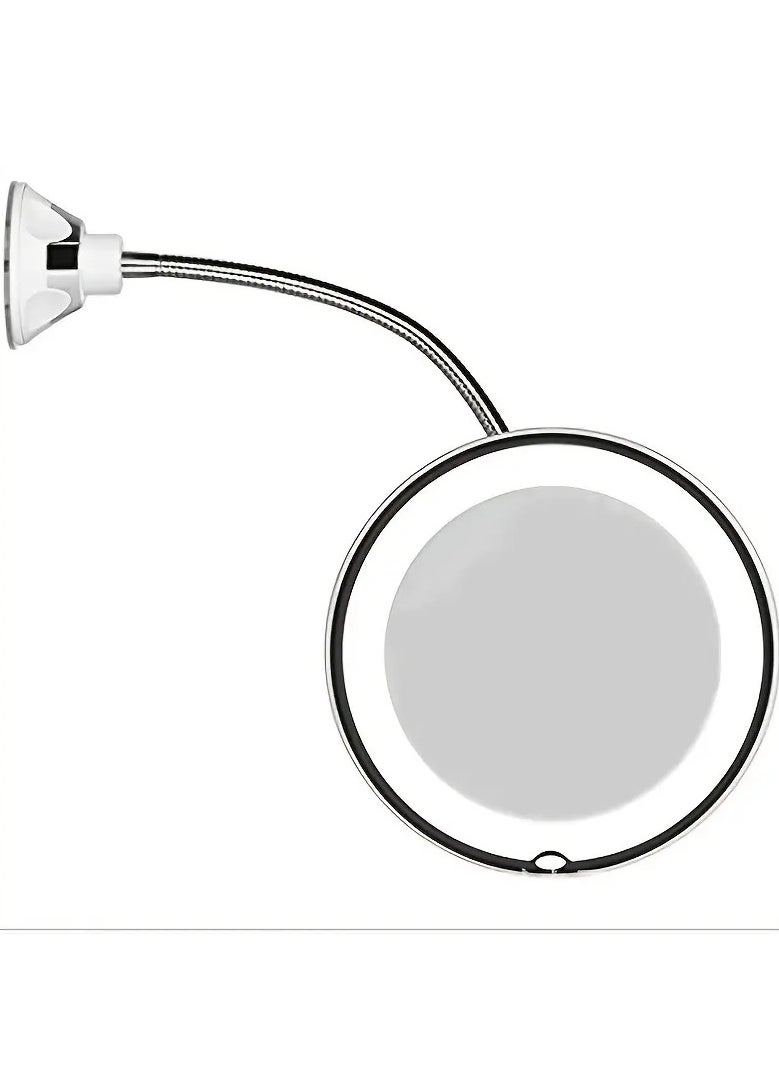 ORiTi 10x Magnifying LED Lighted Makeup Mirror 360 Degree Rotating Arm And Powerful Locking Suction Cup  - Image 4