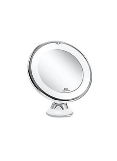 ORiTi 10x Magnifying LED Lighted Makeup Mirror 360 Degree Rotating Arm And Powerful Locking Suction Cup  - Image 2