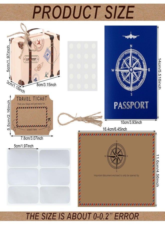 هوليري مجموعة هدايا هوليري المكونة من 6 قطع: حقيبة سفر صغيرة مفاجأة يمكنك صنعها بنفسك، جواز سفر أمريكي وهمي، بطاقة خدش تذكرة سفر صغيرة. هدية مثالية لعيد الميلاد، ويمكن استخدامها في عيد الحب، أو العطلات، أو أعياد الميلاد، أو السفر العائلي، أو ذكرى الزواج. - Image 2