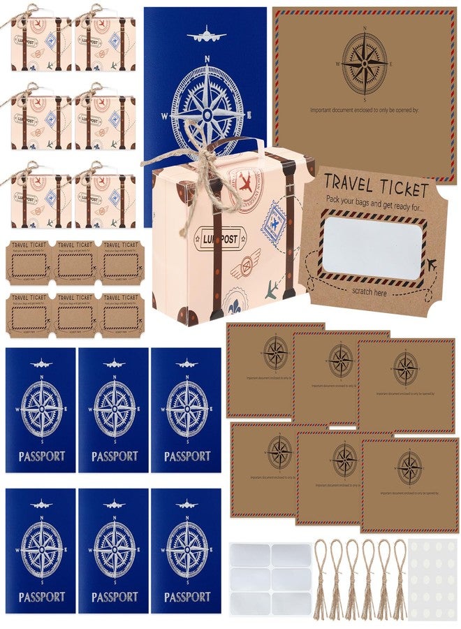 هوليري مجموعة هدايا هوليري المكونة من 6 قطع: حقيبة سفر صغيرة مفاجأة يمكنك صنعها بنفسك، جواز سفر أمريكي وهمي، بطاقة خدش تذكرة سفر صغيرة. هدية مثالية لعيد الميلاد، ويمكن استخدامها في عيد الحب، أو العطلات، أو أعياد الميلاد، أو السفر العائلي، أو ذكرى الزواج. - Image 1