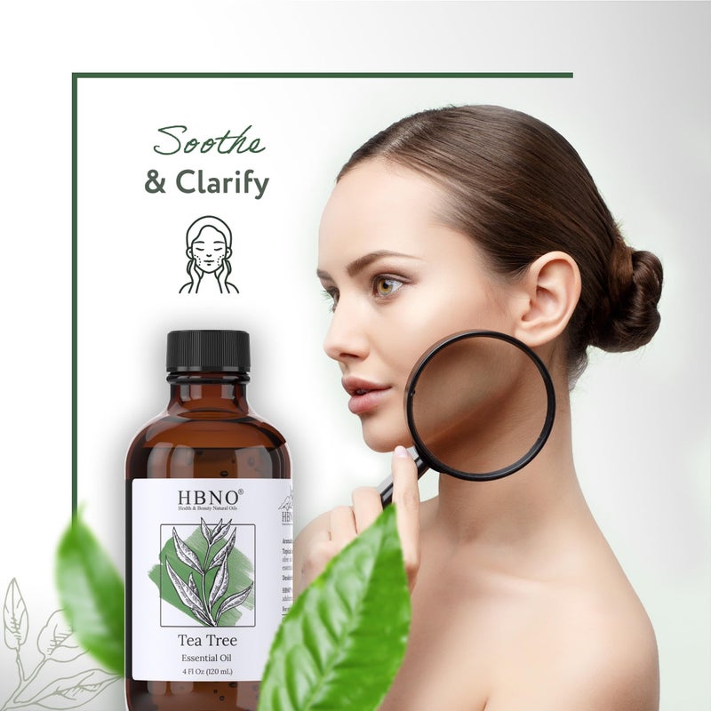 HBNO Tea Tree Oil for Skin 4oz (120 ml) - Bring Refreshing Aroma of Tea Trea Essential Oil - Perfect for Skin Therapy - Image 5