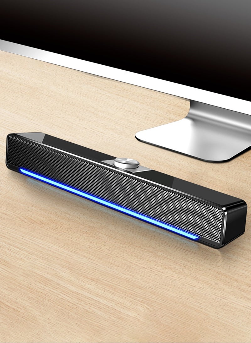SADA LED TV Sound Bar AUX Wired USB Speaker Home Theater System Surround SoundBar for TV PC Computer Speakers  - Image 1