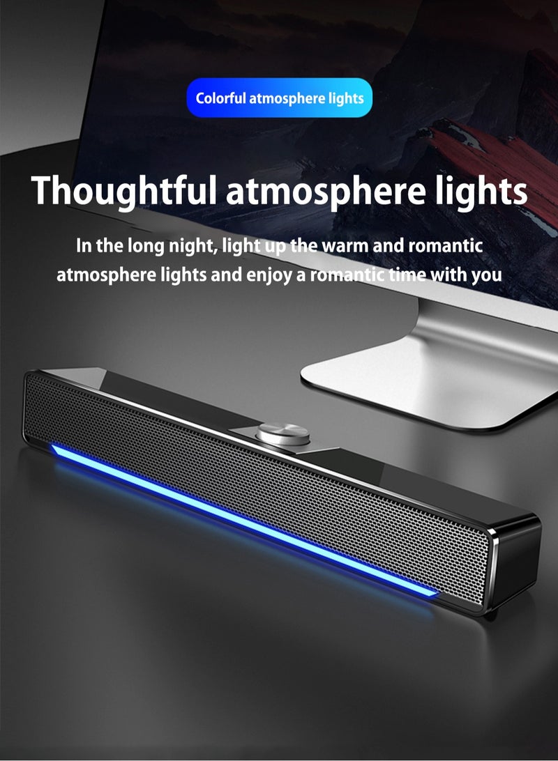 SADA LED TV Sound Bar AUX Wired USB Speaker Home Theater System Surround SoundBar for TV PC Computer Speakers  - Image 3