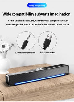 SADA LED TV Sound Bar AUX Wired USB Speaker Home Theater System Surround SoundBar for TV PC Computer Speakers  - Image 4