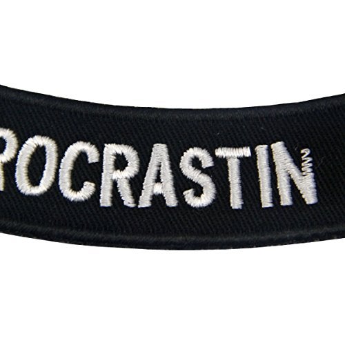 ZEGINs Procrastinator Embroidered Applique Iron On Sew On Patch - Image 2