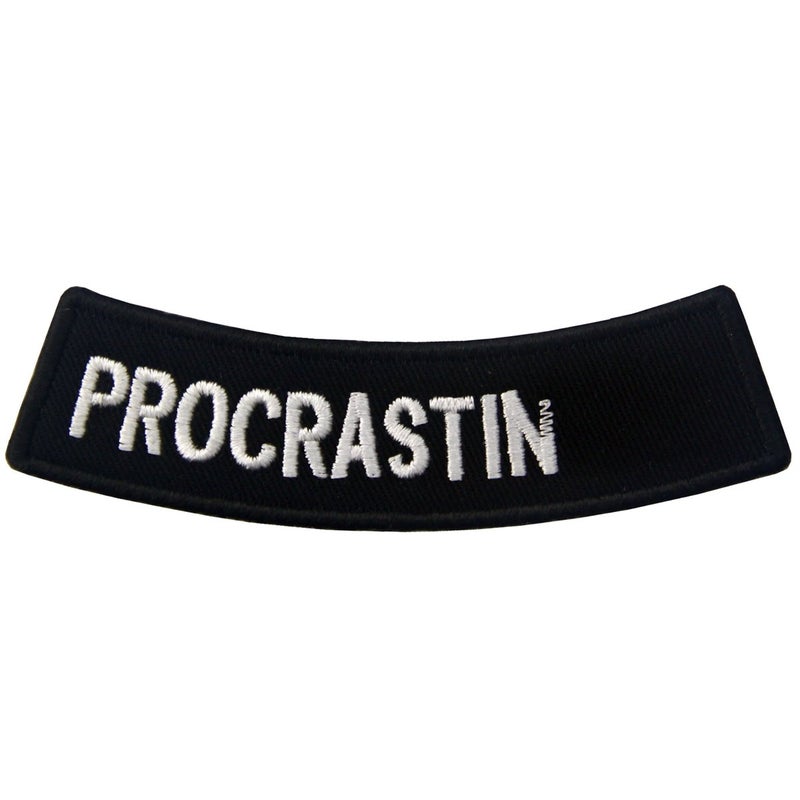 ZEGINs Procrastinator Embroidered Applique Iron On Sew On Patch - Image 5
