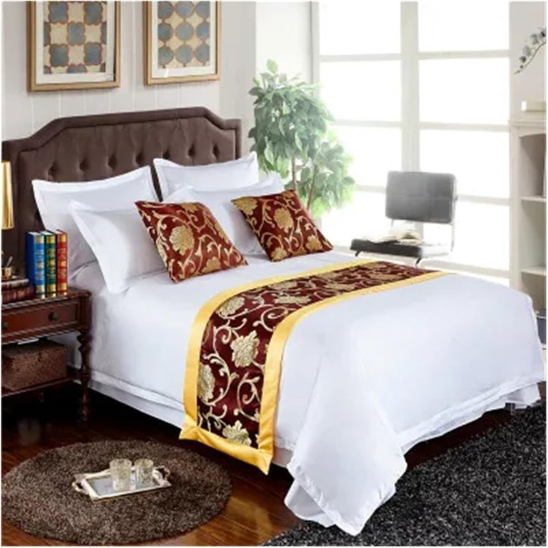 Bed Flag Ornament Bed Flag Nice Wedding Bedding Decoration Bed Runner,Color-g-50x210cm
