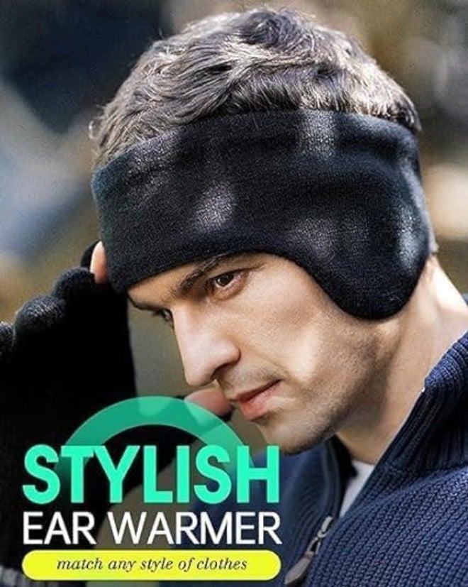 Ear Muffs for Winter, Double-Layer Ear Warmer, Headband-Knit Fuzzy Lined Winter Ear Muff, Fleece Thermal Headband Cold Weather Windproof Ear Cover, Running Cycling Ear Covers, for Men Women - Image 3