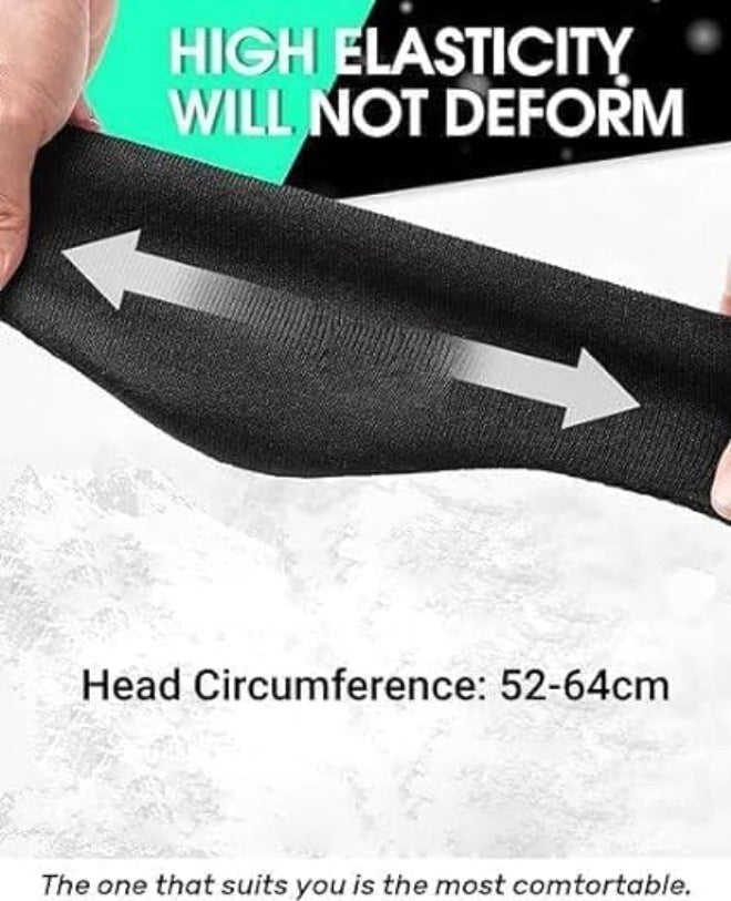 Ear Muffs for Winter, Double-Layer Ear Warmer, Headband-Knit Fuzzy Lined Winter Ear Muff, Fleece Thermal Headband Cold Weather Windproof Ear Cover, Running Cycling Ear Covers, for Men Women - Image 2