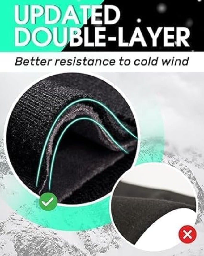 Ear Muffs for Winter, Double-Layer Ear Warmer, Headband-Knit Fuzzy Lined Winter Ear Muff, Fleece Thermal Headband Cold Weather Windproof Ear Cover, Running Cycling Ear Covers, for Men Women - Image 5