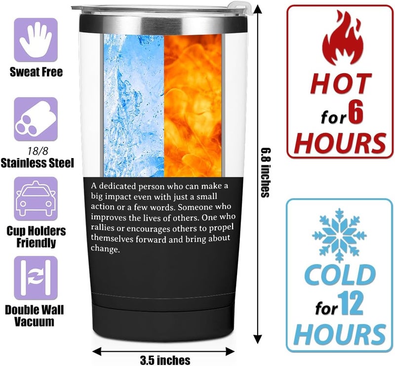 CQM Difference Maker Gift Tumbler Thank You Gifts Water Bottle Employee Appreciation Gifts Travel Coffee Mug Stainless Steel Vacuum Insulated Thermal Cup for Teacher Supervisor Leader Birthday Christmas - Image 2