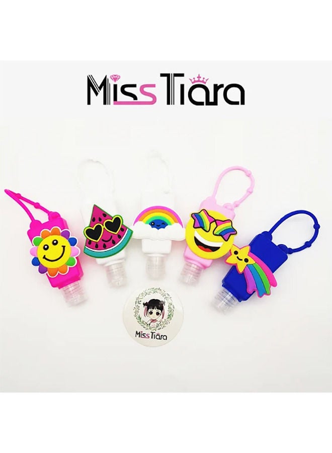 MissTiara 5-Piece Lovely Cartoon Design Hand Sanitizer Spray Bottle With Cover  - Image 3
