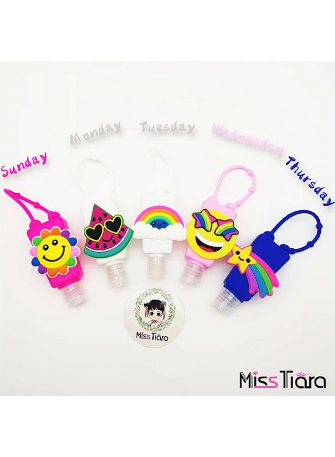 MissTiara 5-Piece Lovely Cartoon Design Hand Sanitizer Spray Bottle With Cover  - Image 2