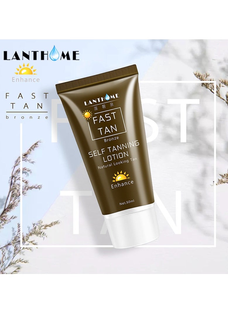 Lanthome Lian Biquan Tanning Cream Tanning Milk Sunless Body Lotion 50ml Bronze Wheat Tanning Cream  - Image 1