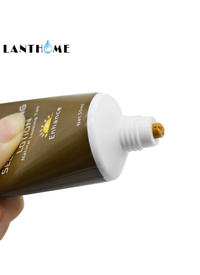 Lanthome Lian Biquan Tanning Cream Tanning Milk Sunless Body Lotion 50ml Bronze Wheat Tanning Cream  - Image 2
