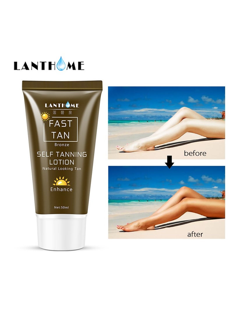 Lanthome Lian Biquan Tanning Cream Tanning Milk Sunless Body Lotion 50ml Bronze Wheat Tanning Cream  - Image 4