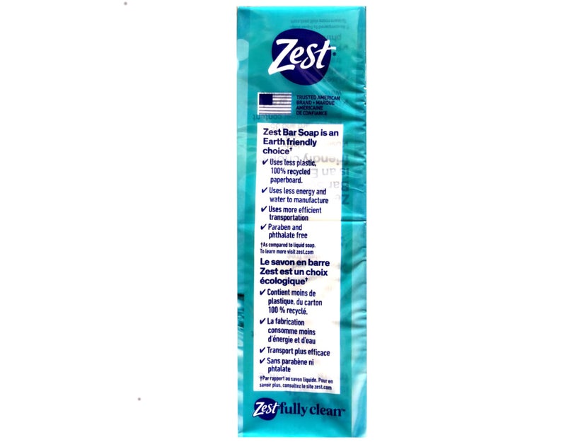Zest Aqua Pure Cleansing Bar Soap 20% More Moisture 8 Count Pack of 2 - Image 5