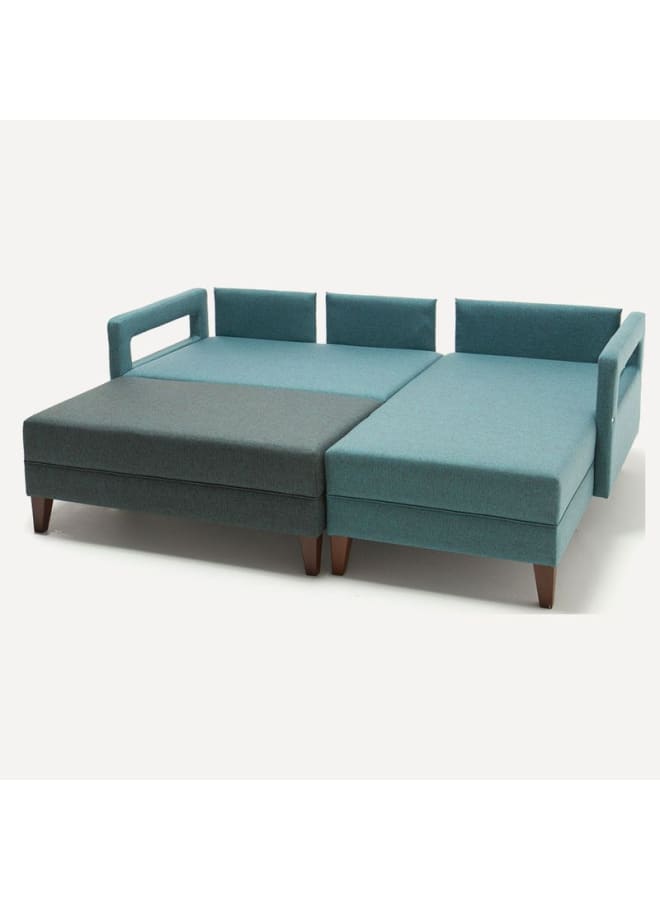 Retro Corner sofa 140 cm - Turquoise - Image 3