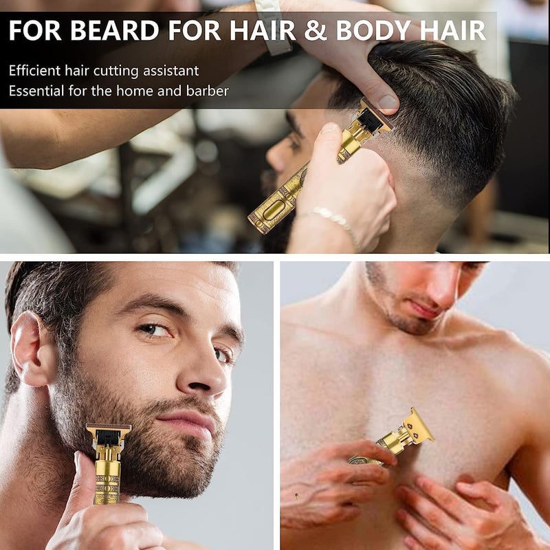 ONTRIP ONTRIP Trimmer for Men Beard Mustache Head Body Grooming Professional Hair Clipper Rechargeable Hair Trimmer Close Cut Precise Hair Machine Body Trimmer Gold - Image 4