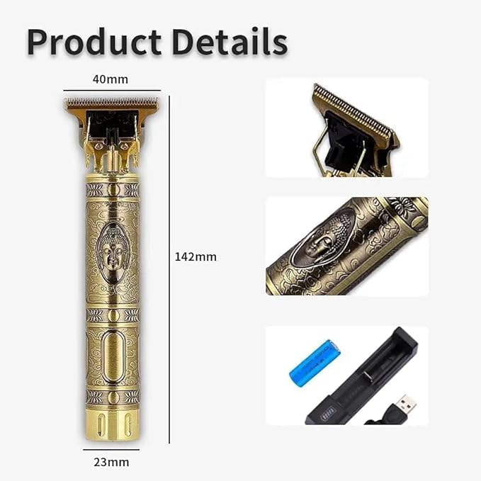 ONTRIP ONTRIP Trimmer for Men Beard Mustache Head Body Grooming Professional Hair Clipper Rechargeable Hair Trimmer Close Cut Precise Hair Machine Body Trimmer Gold - Image 2