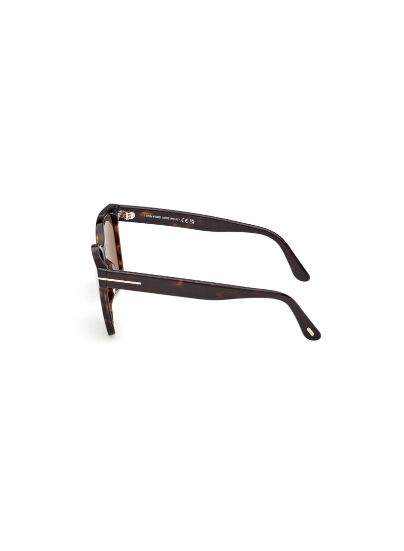 توم فورد نظارات شمسية نسائية من توم فورد، طراز Iris-02 FT1312 52H، بإطار كامل وعدسات مستقطبة بتصميم فراشة - Image 3