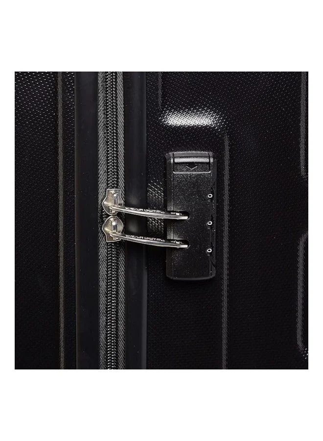 AMERICAN TOURISTER Bricklane Suitcase, 4 Spinner Wheels, Hard Top, Polycarbonate, Jet Black|Lightweight|Scratch & Impact Resistance|TSA Lock|Inner Mesh Zippered Pocket - 3 Years International Warranty