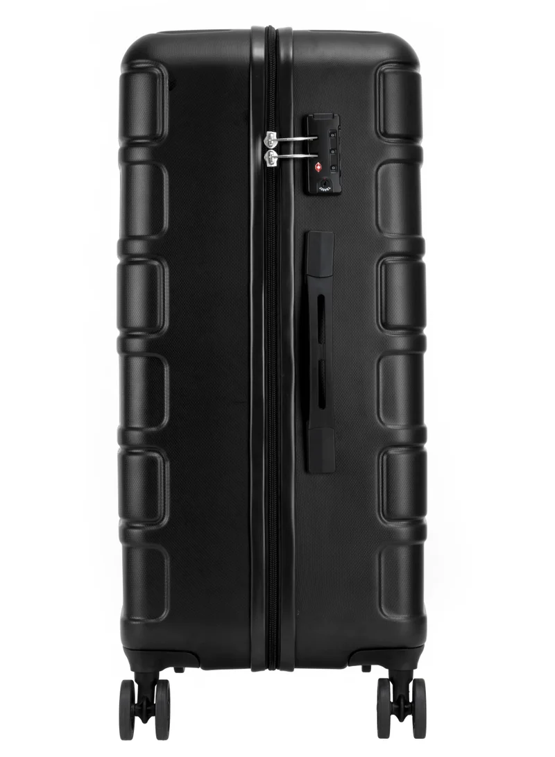 AMERICAN TOURISTER Bricklane Suitcase, 4 Spinner Wheels, Hard Top, Polycarbonate, Jet Black|Lightweight|Scratch & Impact Resistance|TSA Lock|Inner Mesh Zippered Pocket - 3 Years International Warranty