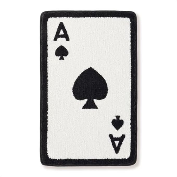 Molesun Poker Bathroom Mat Funny, Ace Of Spades, Extra Soft And Absorbent Bath Rugs, Machine Wash Dry, Non-Slip Carpet Mat For Tub, Shower, And Bath Room, Spade, 16X24 - Image 4