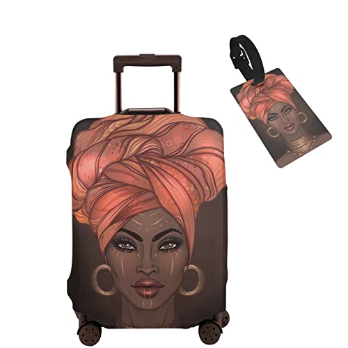 Nelife Travel Suitcase Protector African American Woman Elastic Protective Washable Luggage Cover With Concealed Zipper Suitable For 1832 Inch XLA Little Large - Image 1