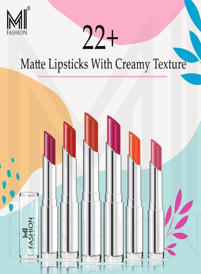 MI FASHION Creme Matte Non-Transfer Lipstick Resilient Finish Brick Purple 3.5gm Luxury Shades That Make Your Presence UnForgettable (1-Pc) - Image 3