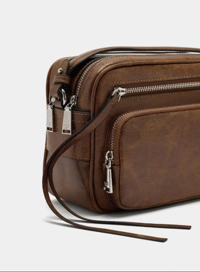 بارفوا حقيبة كروس بودي بتأثير قديم