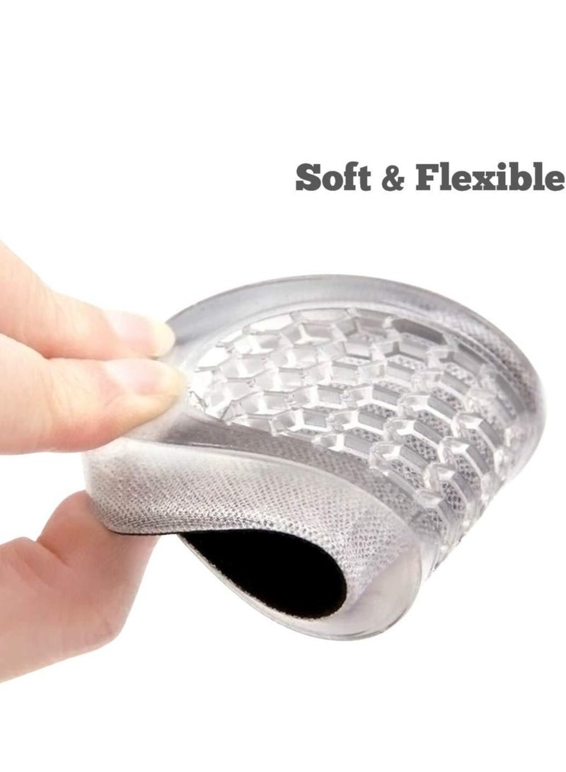 GUDOO 3 Pairs Gel Height Increase Insole Invisible Heel Lift Inserts Elastic Shock Absorption Pads 3 Heights for Men Women - Image 2