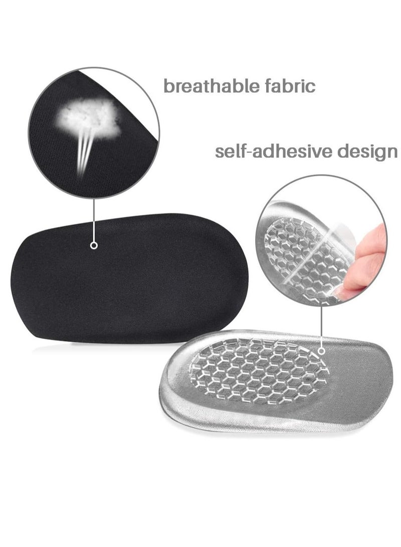 GUDOO 3 Pairs Gel Height Increase Insole Invisible Heel Lift Inserts Elastic Shock Absorption Pads 3 Heights for Men Women - Image 5