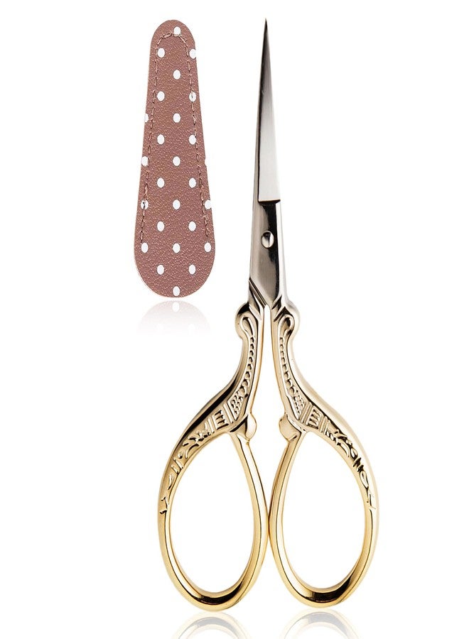 BIHRTC 3.6Inch Vintage Crochet Scissors - Small Embroidery Scissors with Stainless Steel Sharp Pointed Blades - Ideal for Sewing, Craft, DIY & Artwork DIY Tool - Image 1