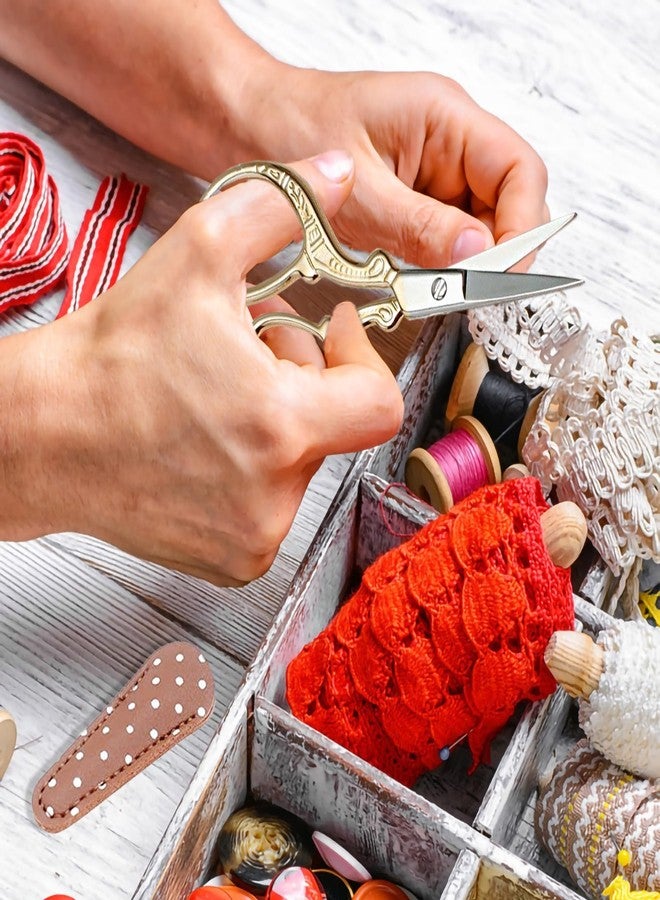 BIHRTC 3.6Inch Vintage Crochet Scissors - Small Embroidery Scissors with Stainless Steel Sharp Pointed Blades - Ideal for Sewing, Craft, DIY & Artwork DIY Tool - Image 5