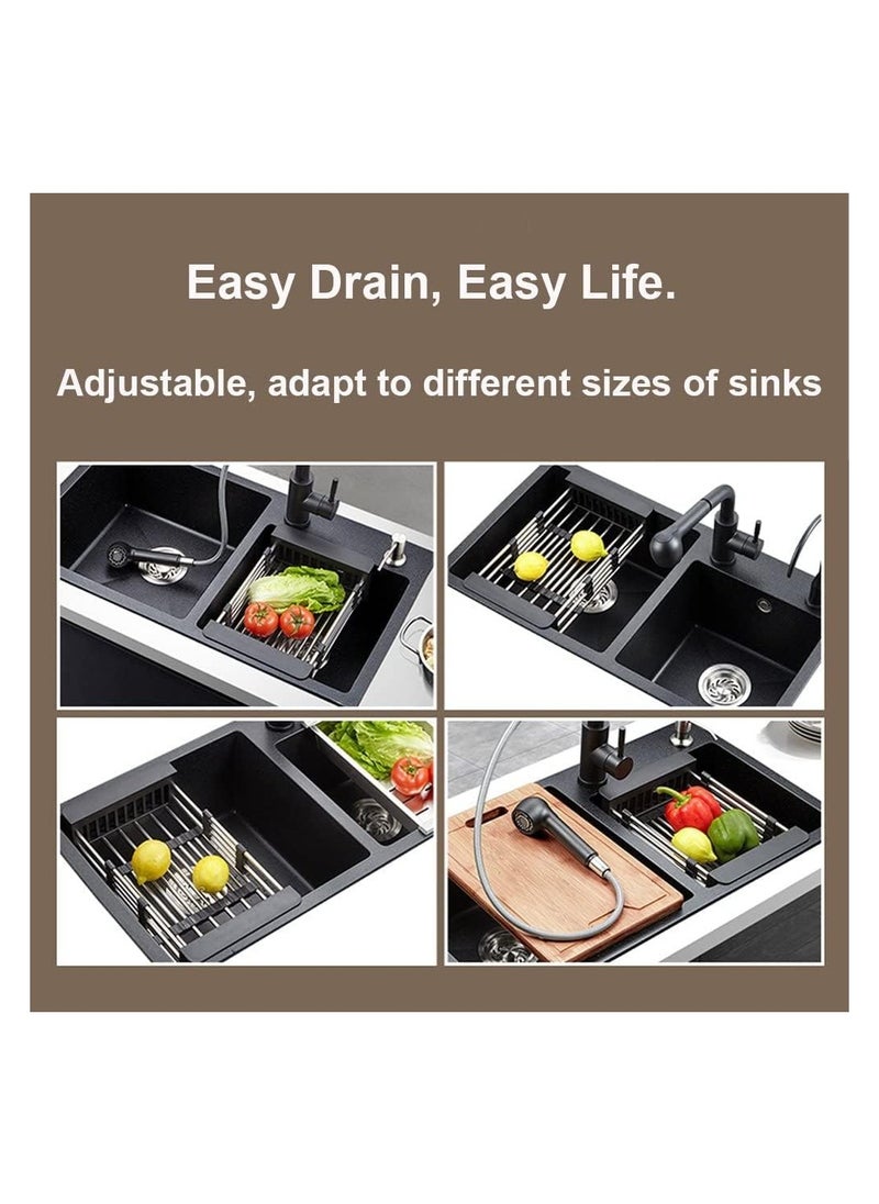 KUYING - Stainless Steel Over the Sink Expandable Dish Rack - Image 1