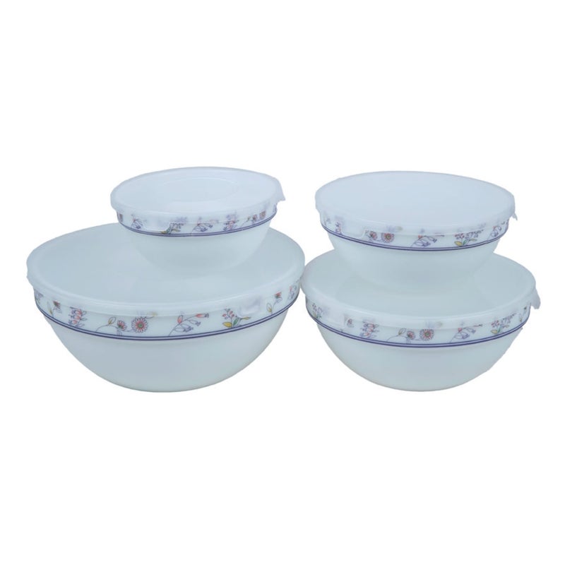 Chefline Deco Stuck Bowl Set with Lid, 4 pcs, W4F