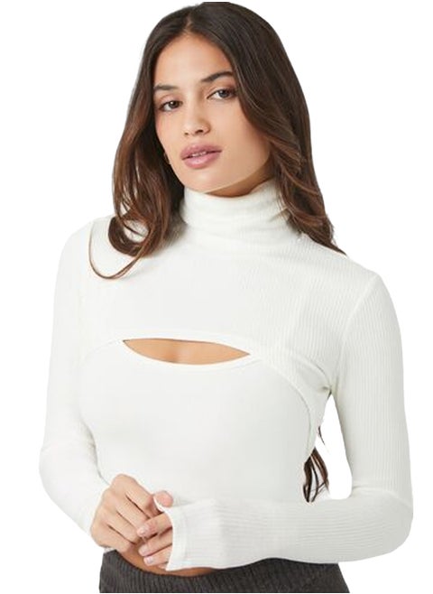 Super Cropped Turtleneck Sweater