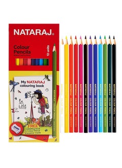 NATARAJ 12-Piece Colour Pencils Multicolour With Colouring Book And Sharpener  - Image 3