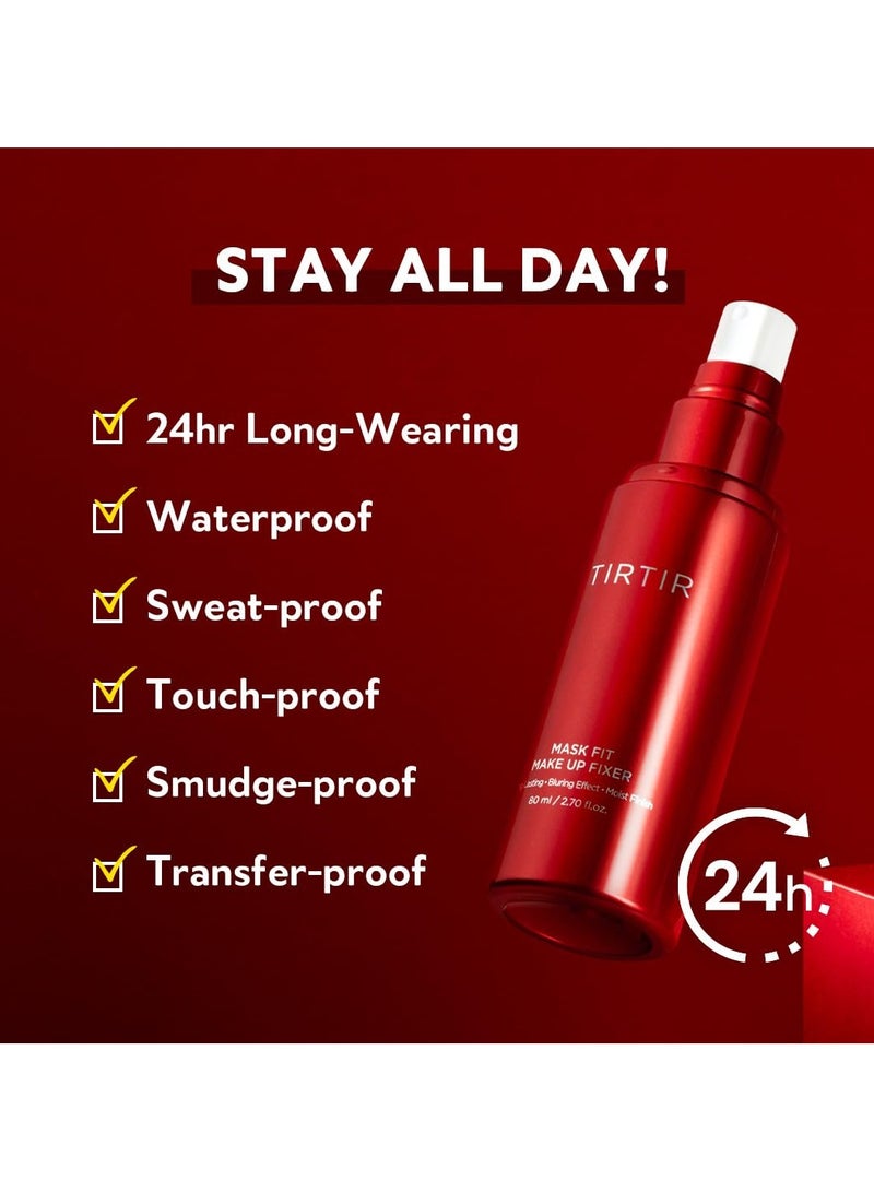 ترتر تي آر تي آر ماسك فيت ميك أب فيكسر، مثبت مكياج يدوم حتى 24 ساعة، بخاخ تثبيت نهائي للمكياج، خفيف الوزن وغير دهني، سعة 2.7 أونصة سائلة. - Image 4