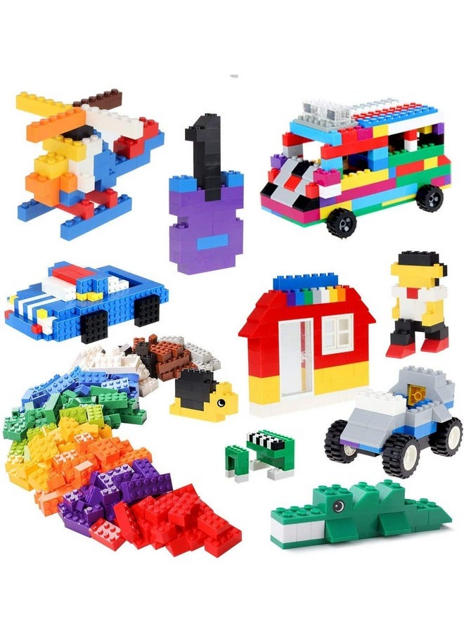 burgkidz burgkidz Building Bricks 568 Pieces Toys, Classic Building Blocks Includes Wheels, Door, Window, Compatible Bulk Block with Storage Box and Baseplate, STEM Educational Gift for Kids 3+ Year  - Image 3