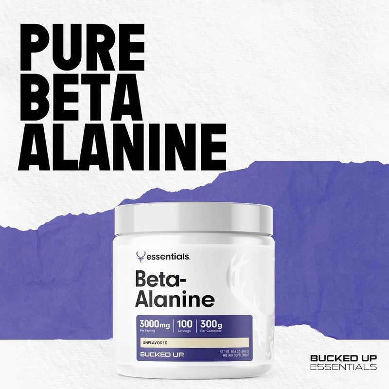Bucked Up Beta Alanine 300mg Powder NonGMO GlutenFree Unflavored 100 Servings - Image 5