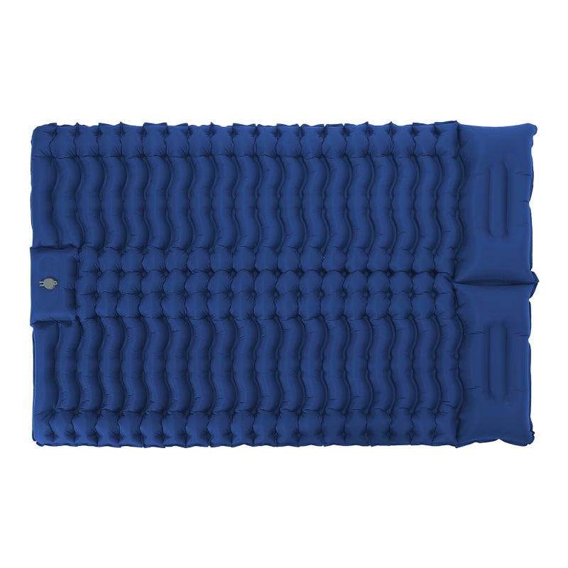 73Hours Camping Sleeping Pad 4 Thick for 2 People 3D Corrugated Beach Moisture-proof Pad Inflatable Sleeping Mat for Hiking Traveling Tent - Image 2