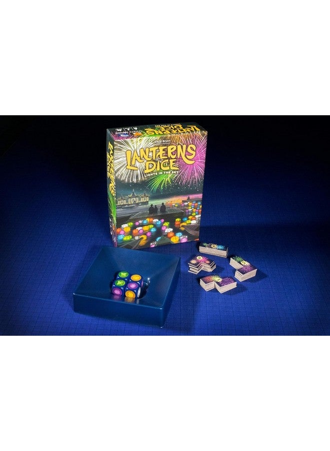 Renegade Game Studios Lanterns Dice - Lights in The Sky, Card Dice Board Game 2-4 Players, 30-45 Min, Ages 10 and Up, Decorate The Palace Lake with Floating Lanterns to Impress The Emperor, Score Points for Best Festival  - Image 5