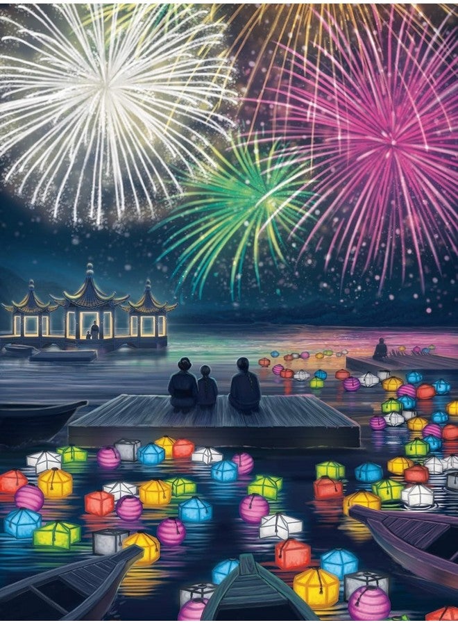 Renegade Game Studios Lanterns Dice - Lights in The Sky, Card Dice Board Game 2-4 Players, 30-45 Min, Ages 10 and Up, Decorate The Palace Lake with Floating Lanterns to Impress The Emperor, Score Points for Best Festival  - Image 2